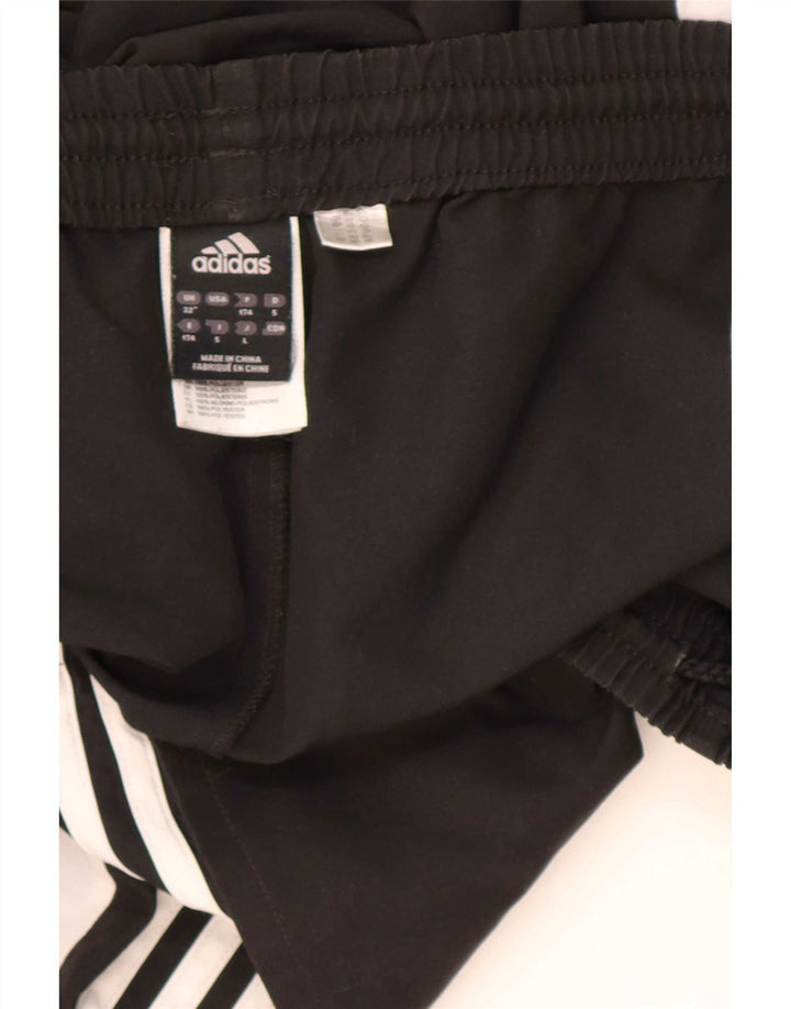 Pantaloncini sportivi Adidas da uomo grandi in poliestere color block nero
