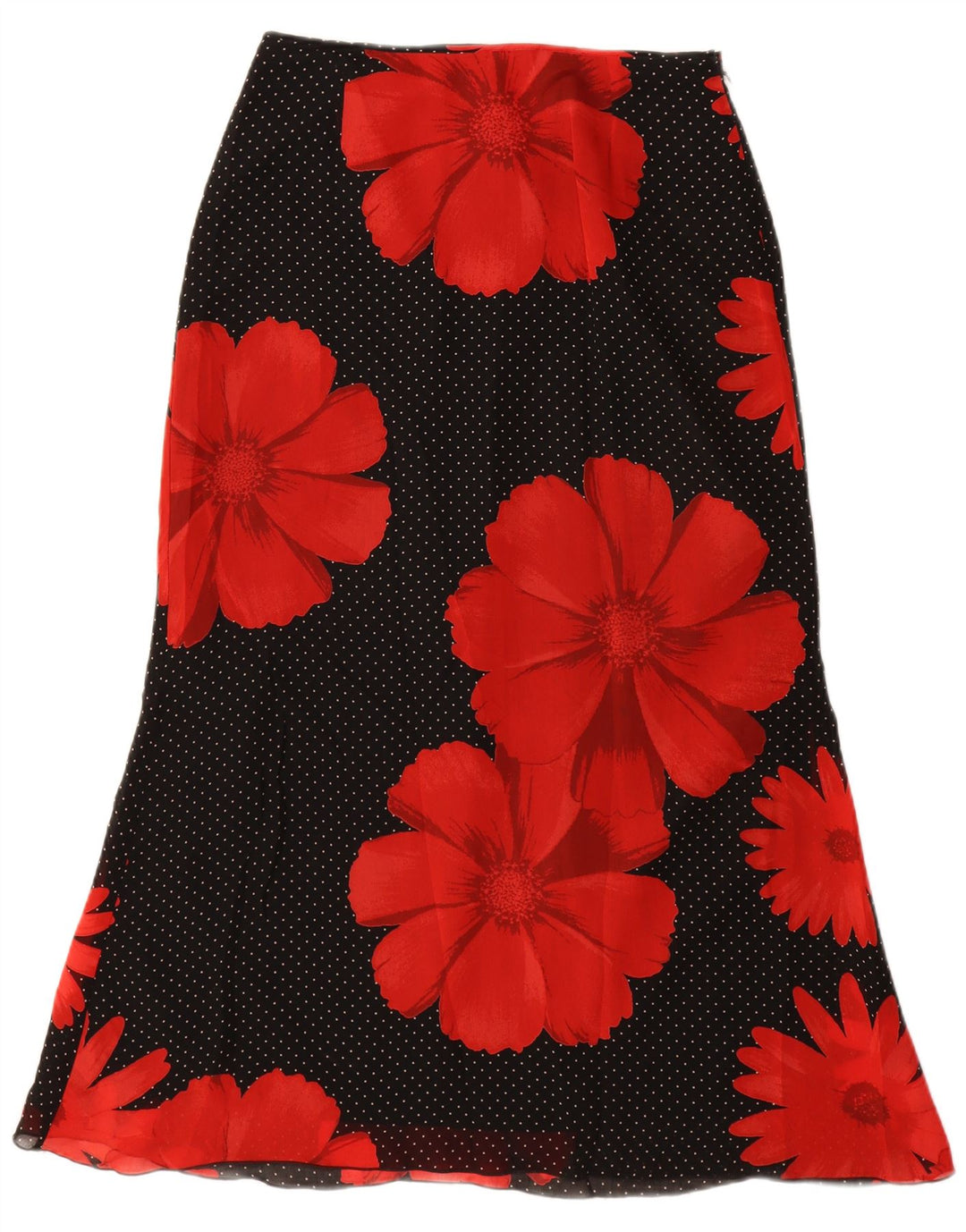 Gonna lunga da donna S.Oliver EU 38 Media W30 Viscosa floreale nera