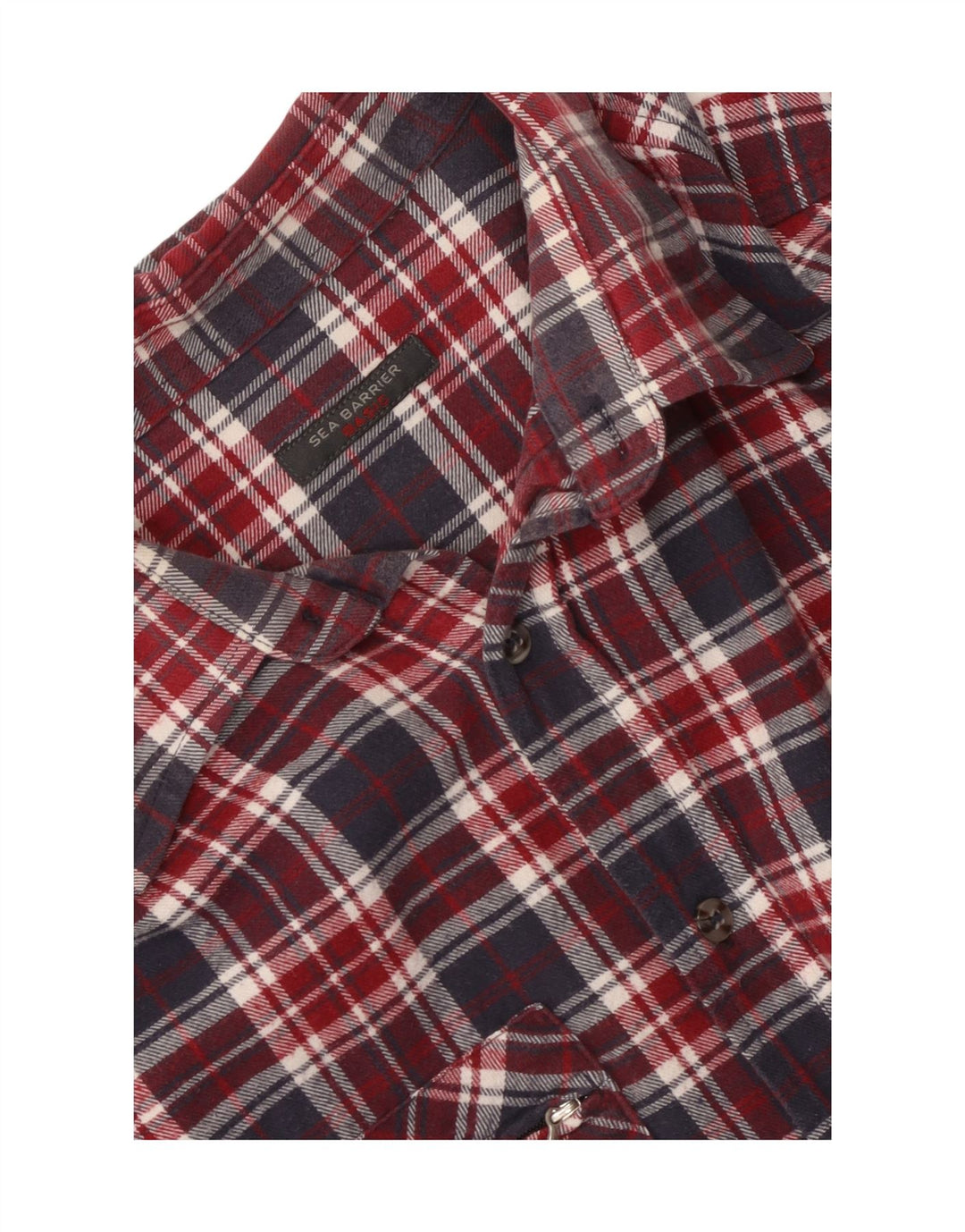 Camicia in flanella da uomo Sea Barrier a quadri rossi medi