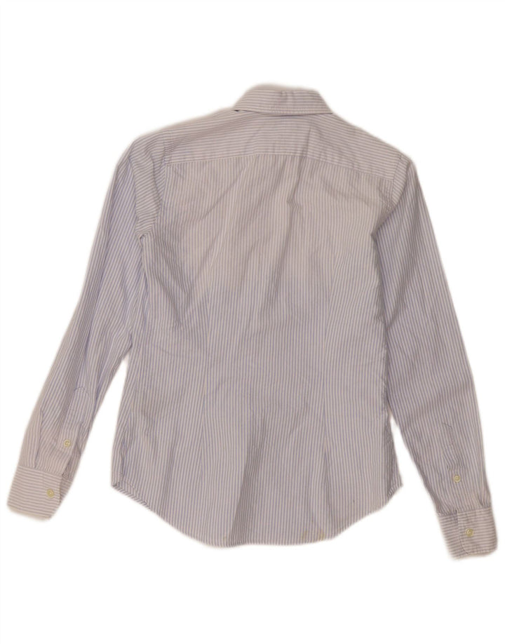 Camicia slim fit da donna RALPH LAUREN US 0 XS cotone a righe blu