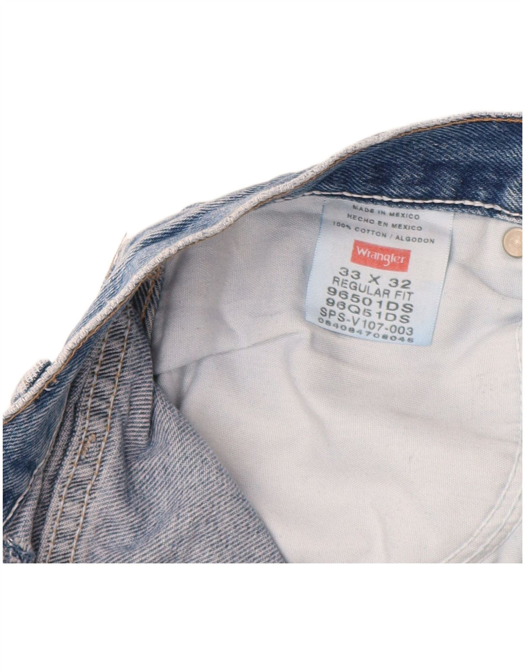 Jeans dritti da uomo vestibilità regolare WRANGLER W33 L32 cotone blu