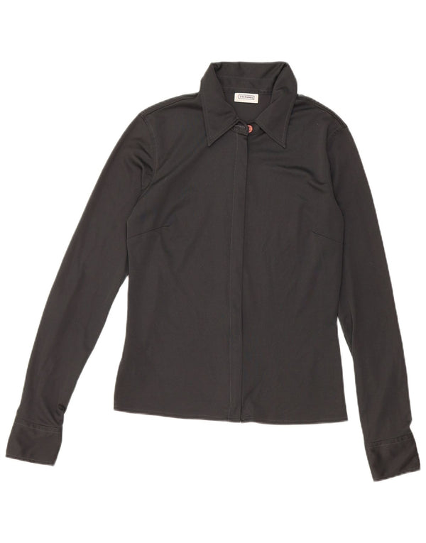 Camicetta camicia da donna STEFANEL UK 10 piccola poliestere nero
