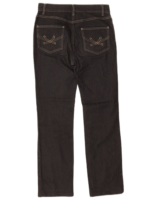 Jeans dritti da donna Marks & Spencer UK 8 piccoli W26 L27 cotone nero