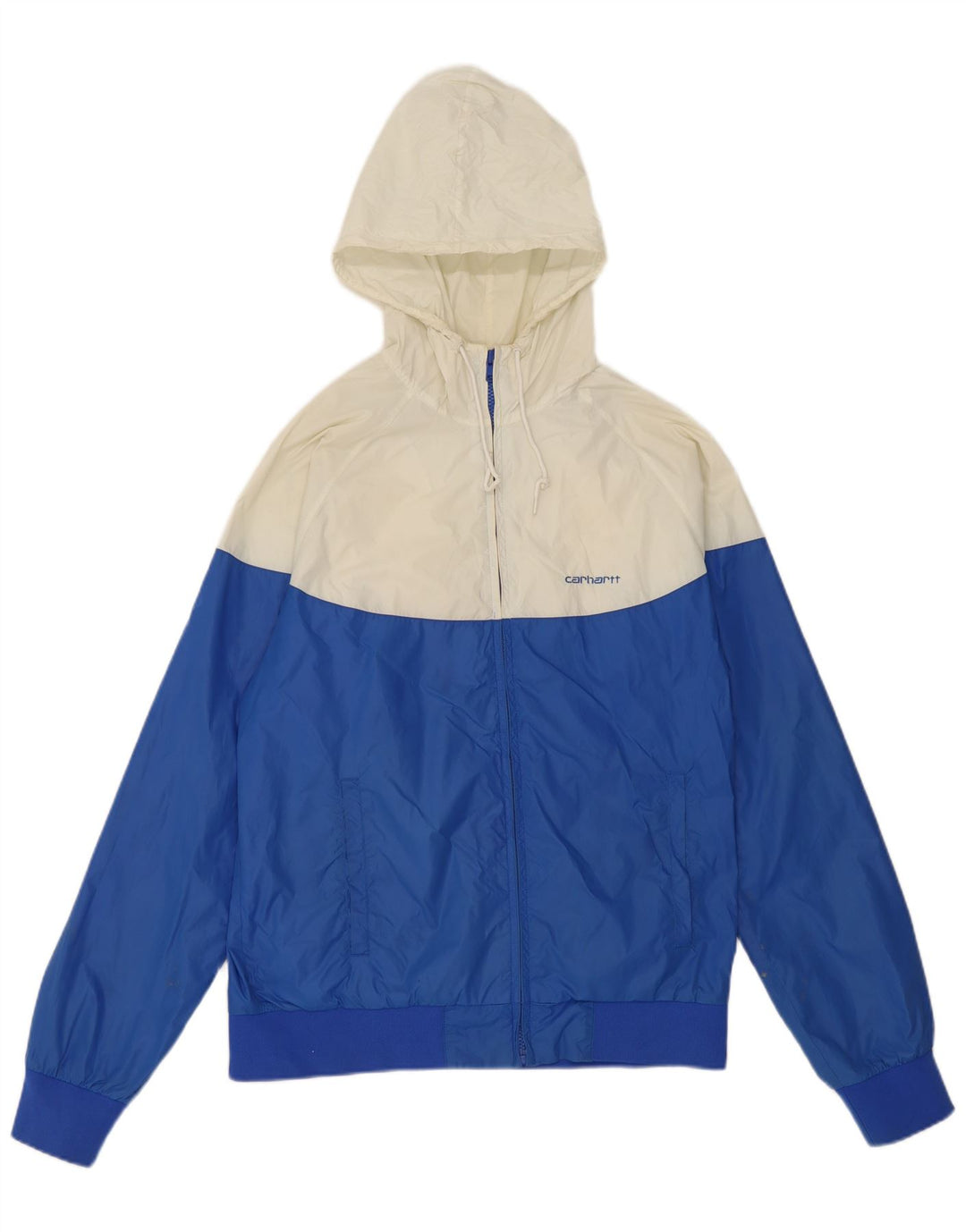Giacca antipioggia con cappuccio da donna Carhartt UK 14 Nylon color block blu medio