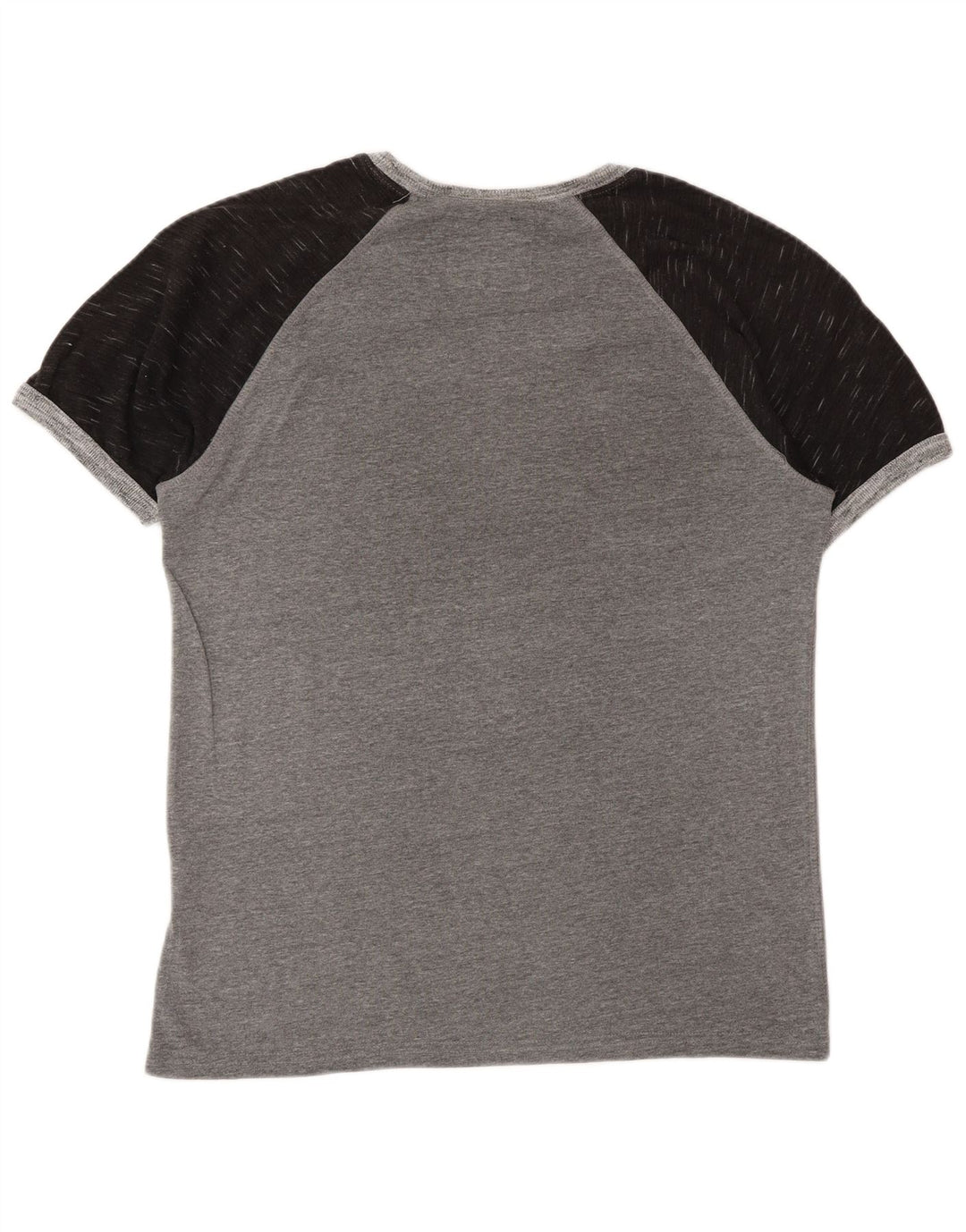 T-shirt grafica da uomo SUPERDRY Top grande in cotone color block grigio