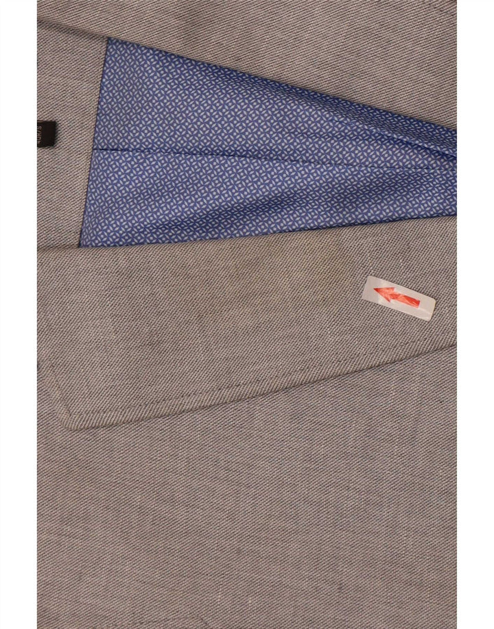 Giacca blazer da uomo a 2 bottoni vestibilità regolare Banana Republic UK 40 grande grigia