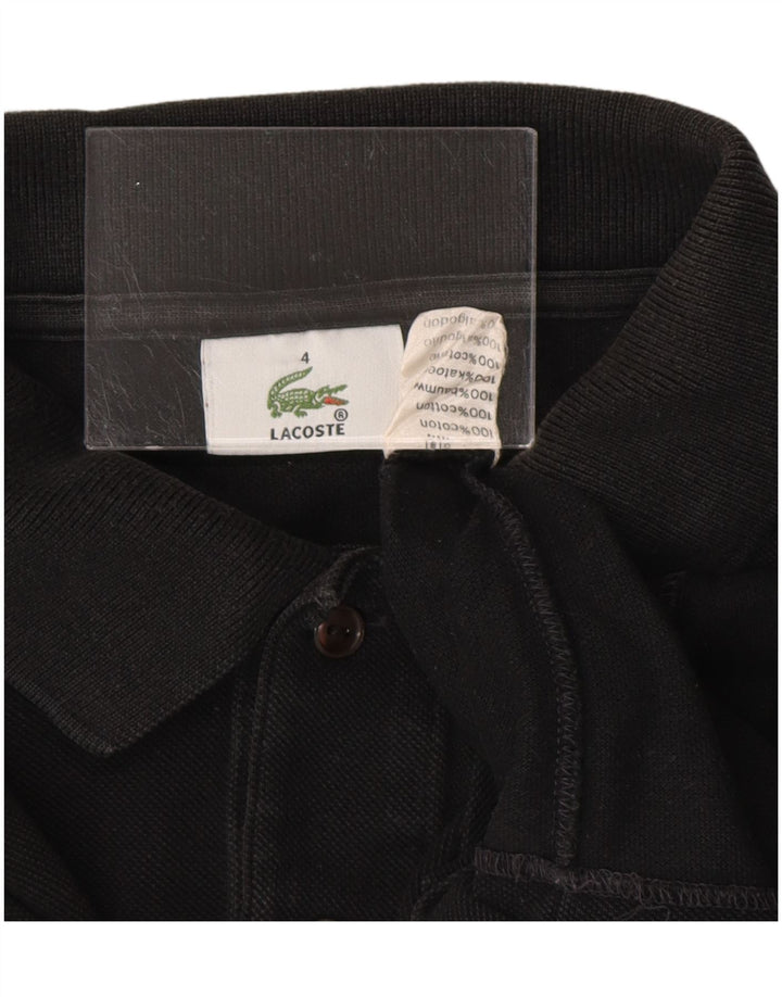 Polo da uomo LACOSTE taglia 4 media in cotone nero