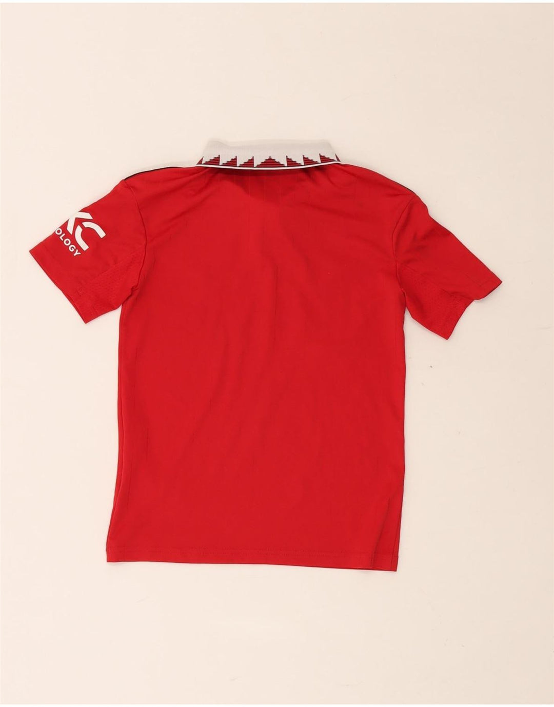 Polo grafica ADIDAS da bambino Manchester United 9-10 anni in poliestere rosso