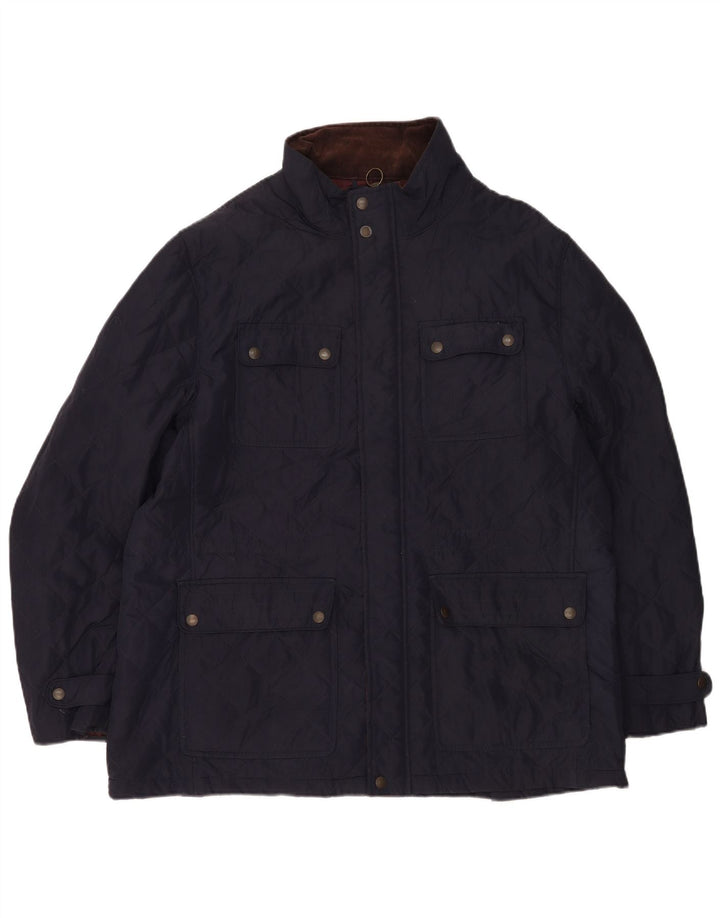 Giacca trapuntata da uomo Marks & Spencer UK 44 2XL Poliestere blu navy