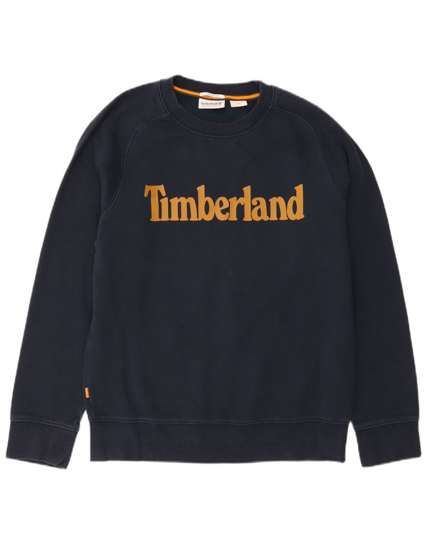 Timberland Felpa grafica da uomo con vestibilità regolare, media, blu navy