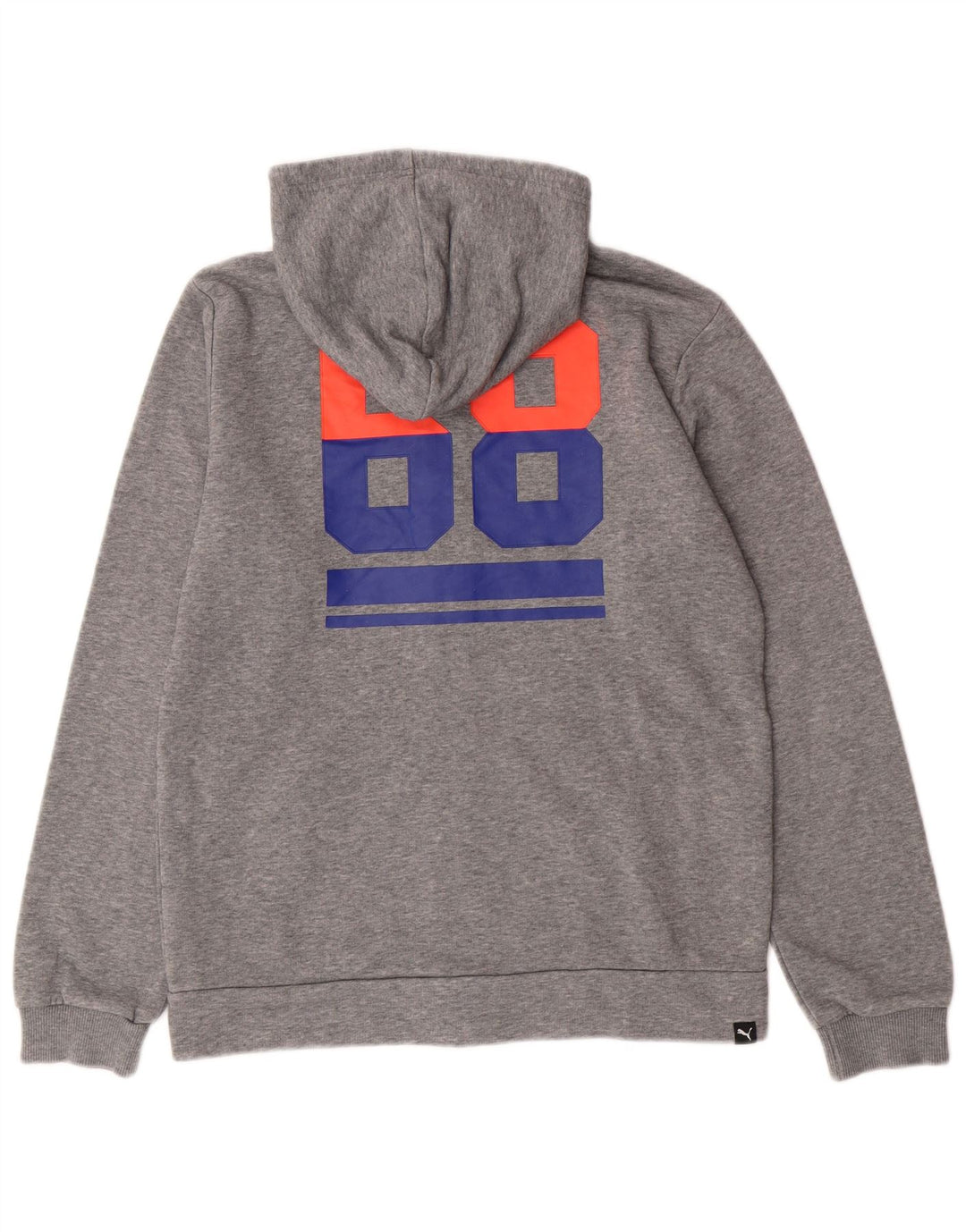 Felpa con cappuccio e zip grafica PUMA da ragazzo 13-14 anni in cotone grigio