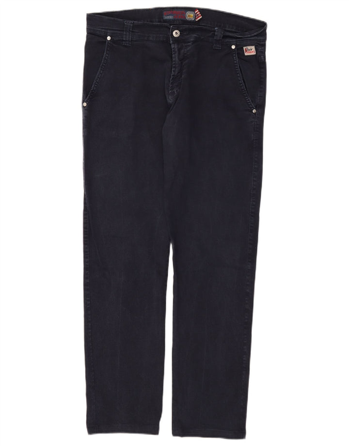 Jeans dritti da uomo Roy Rogers IT 48 medio W34 L30 cotone blu navy