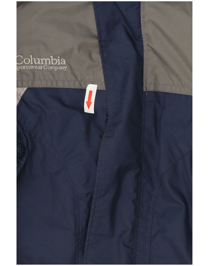 Columbia Boys Windbreaker Jacket 14-15 Years Navy Blue Colourblock Nylon