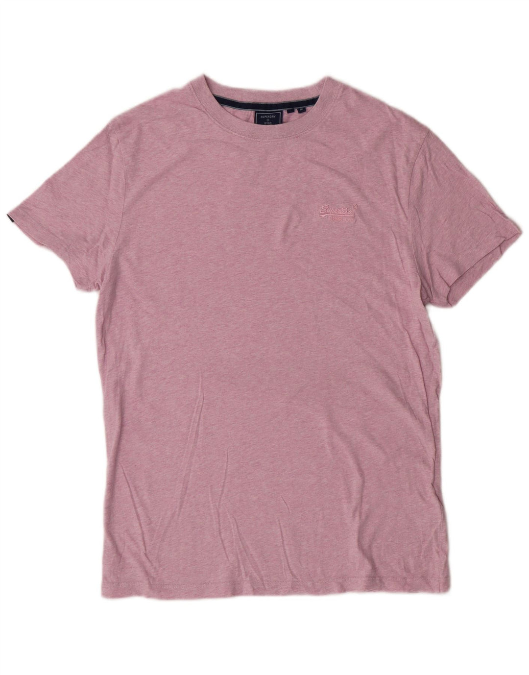 T-shirt da uomo SUPERDRY Top in cotone rosa medio