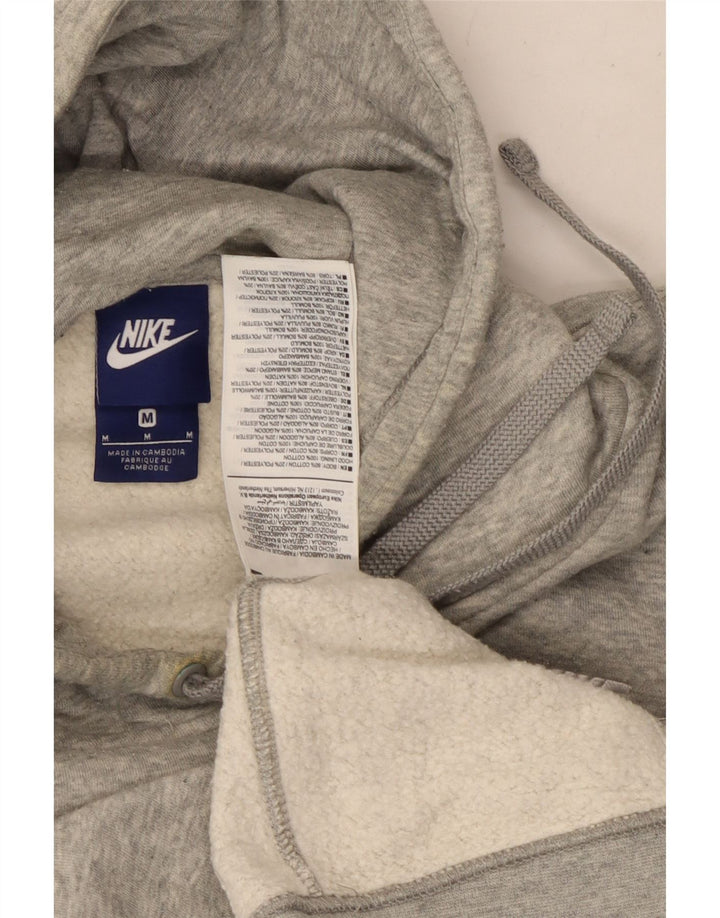 Felpa con cappuccio da uomo Nike in cotone grigio medio