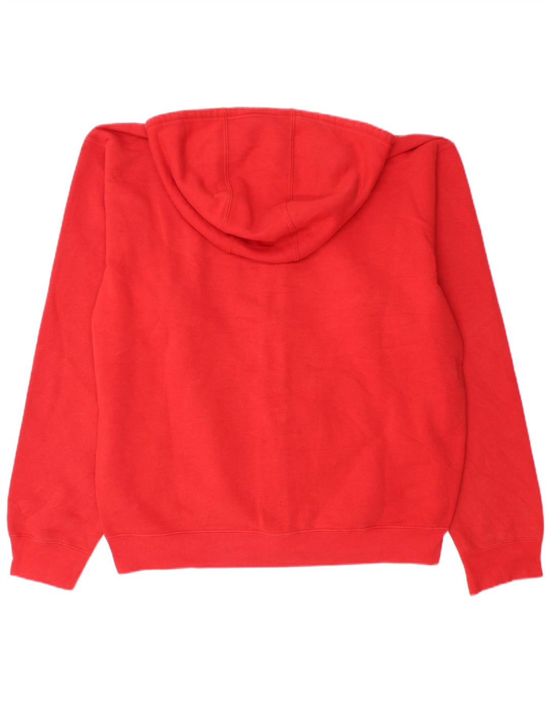 RUSSELL ATHLETIC Maglione con cappuccio e zip grafica da uomo grande in cotone rosso