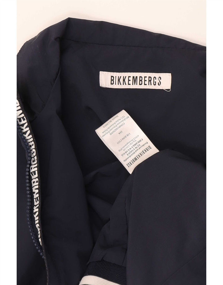 Giubbotto bomber da ragazzo Bikkembergs 9-10 anni in poliestere color block blu navy