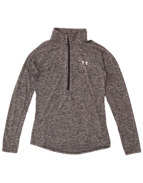 Under Armour Uomo Heat Gear Pullover Tuta da ginnastica Top Small Grigio screziato