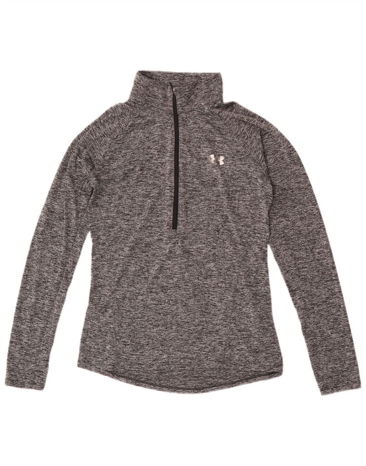 Under Armour Uomo Heat Gear Pullover Tuta da ginnastica Top Small Grigio screziato