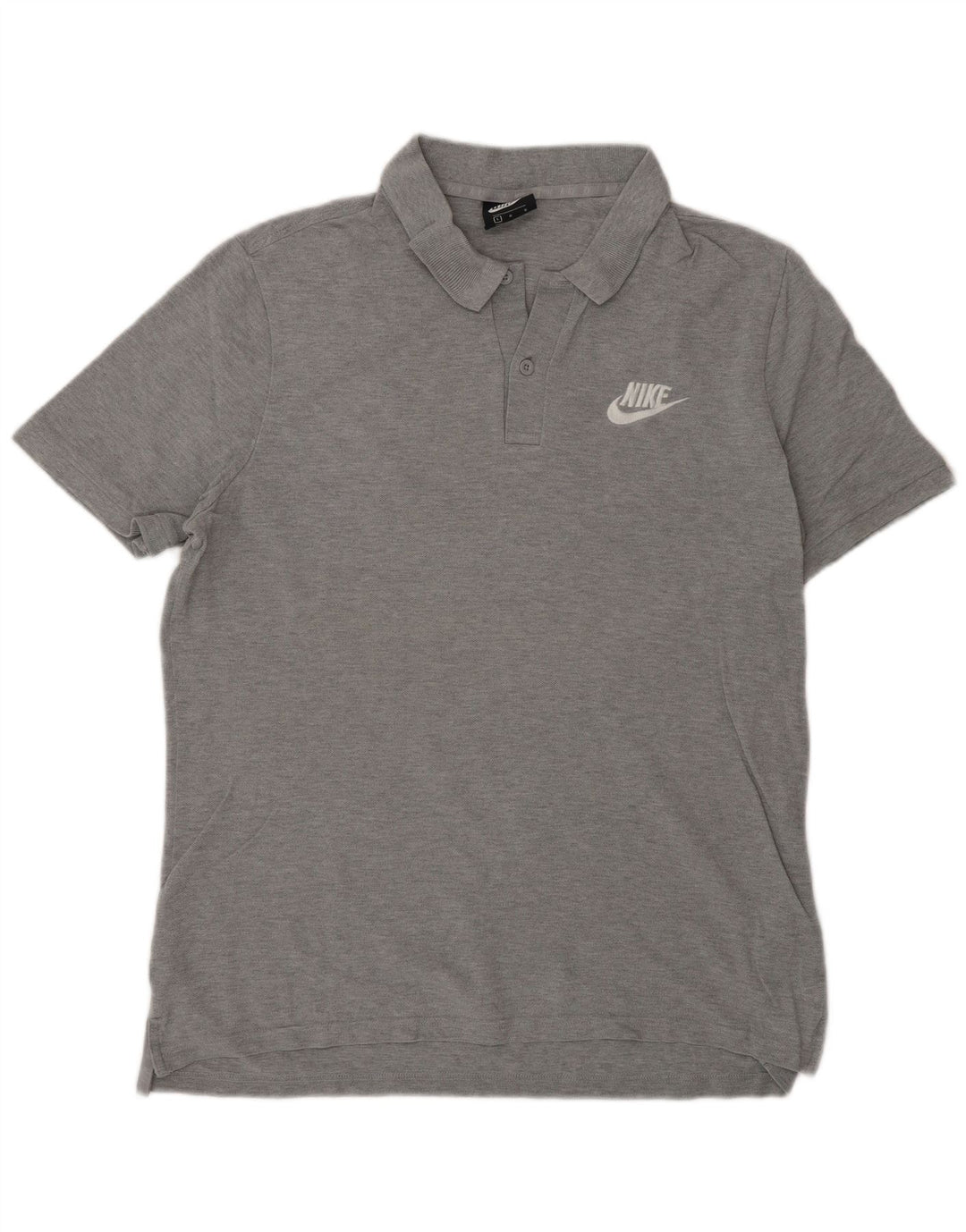 Polo Nike da uomo grande in cotone chiazzato grigio