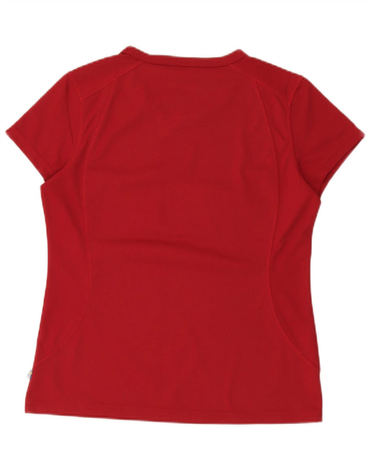 T-shirt da donna Fjall Raven UK 14 poliestere bordeaux medio