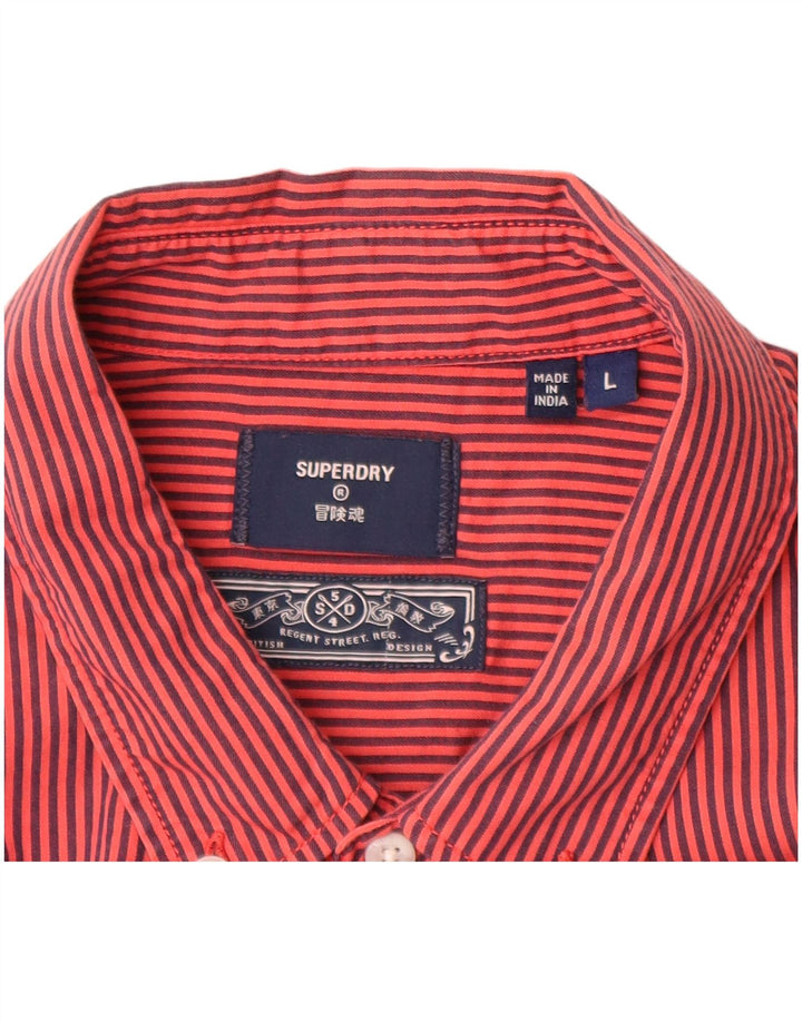 Camicia da uomo SUPERDRY grande gessato rosso