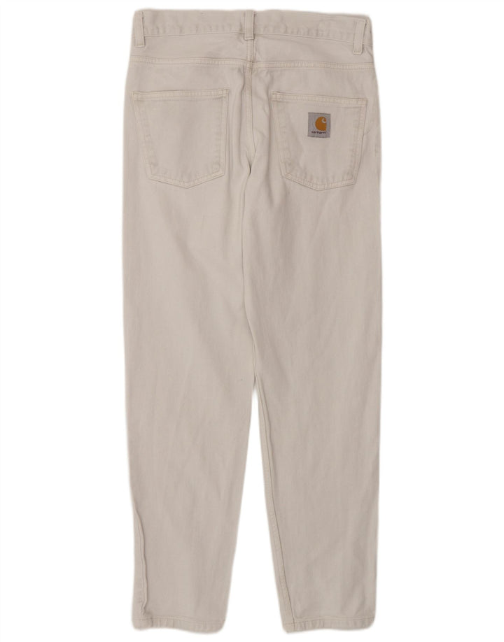 Jeans slim da uomo Carhartt W28 L28 cotone bianco