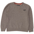 Felpa da donna SUPERDRY UK 16 Grande cotone chiazzato grigio