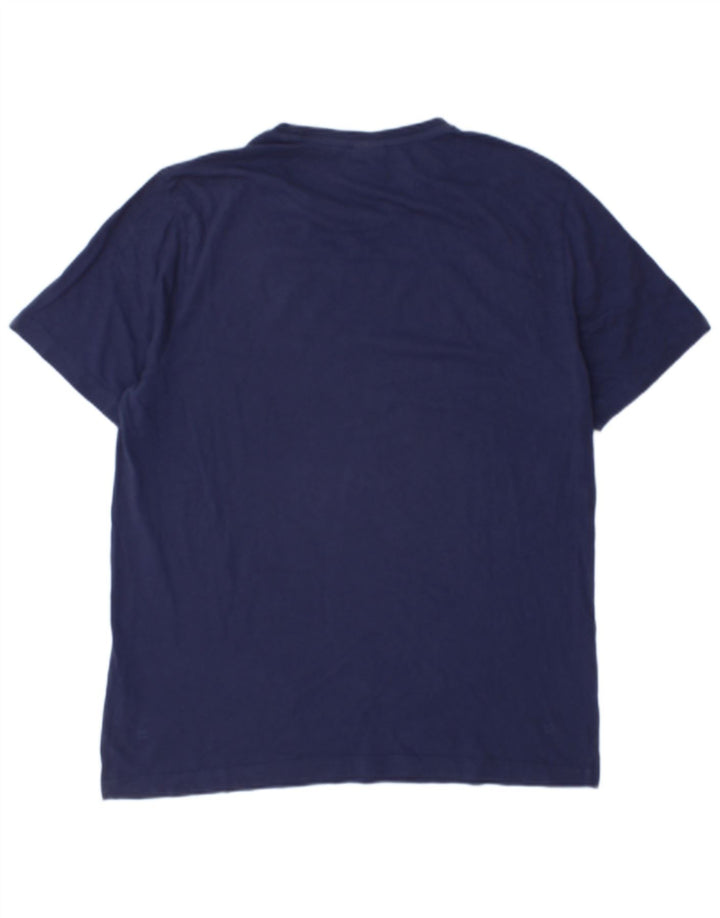T-shirt grafica da uomo Puma Top Large in cotone blu navy