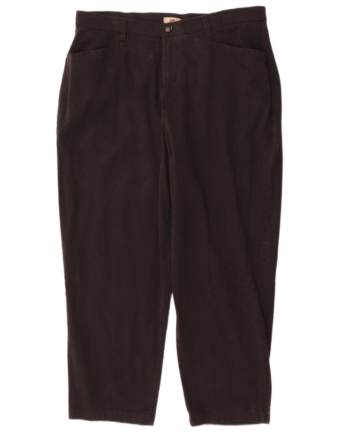 Pantaloni casual corti da donna Lee US 18 2XL W38 L28 Cotone nero