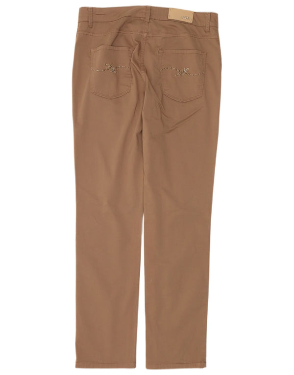 Pantaloni Casual Slim Donna Trussardi IT 46 Large W32 L32 Cotone Marrone