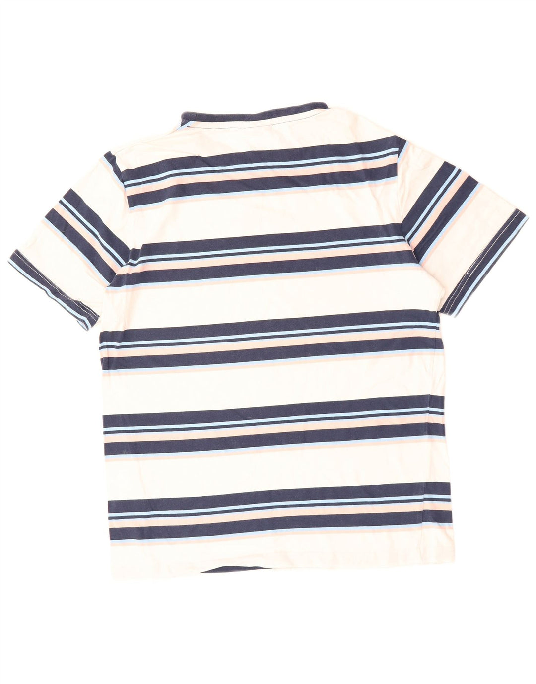 ELLESSE T-shirt grafica da donna Top UK 16 Cotone a righe grandi bianche