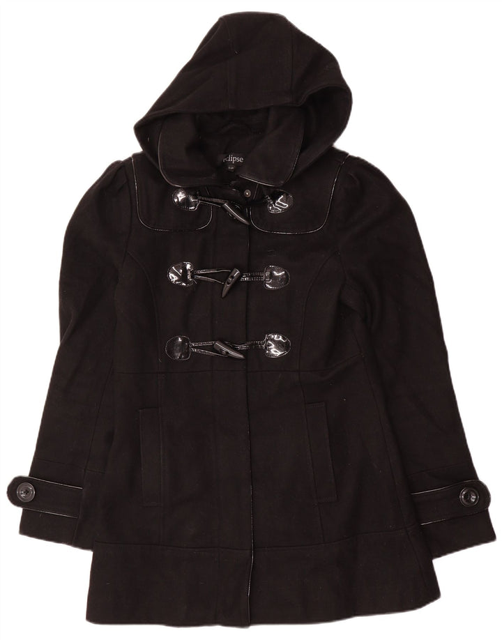 Montgomery con cappuccio da donna Eclipse UK 10 piccolo in lana nera