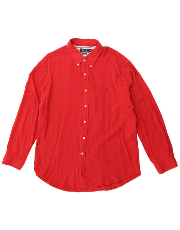 RALPH LAUREN Mens Slim Fit Shirt 2XL Red