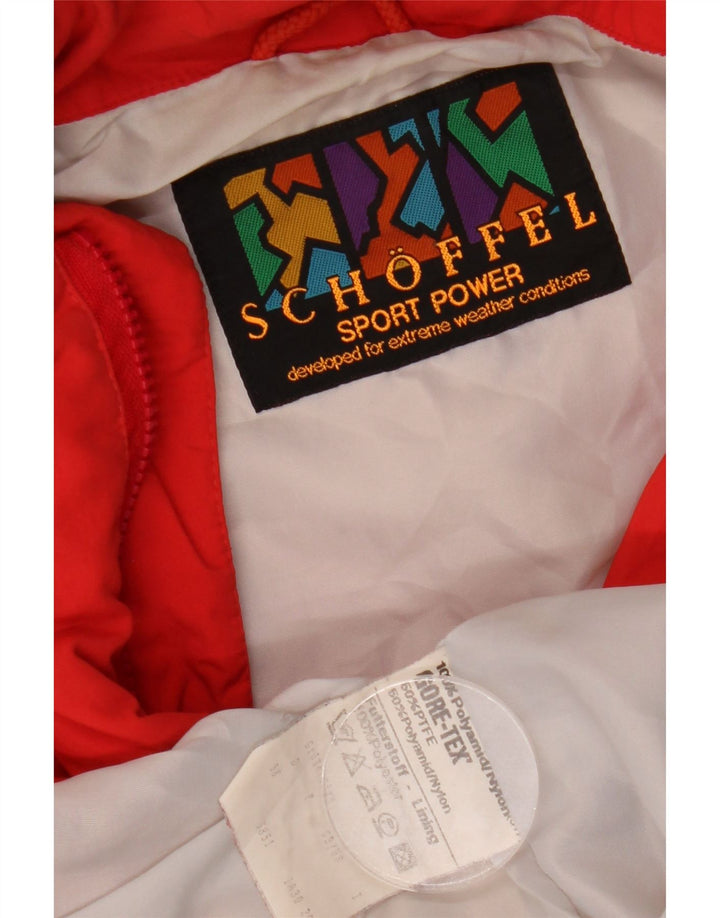 SCHAEFER Giacca a vento da uomo con cappuccio Gore-Tex UK 44 2XL Rosso Poliammide