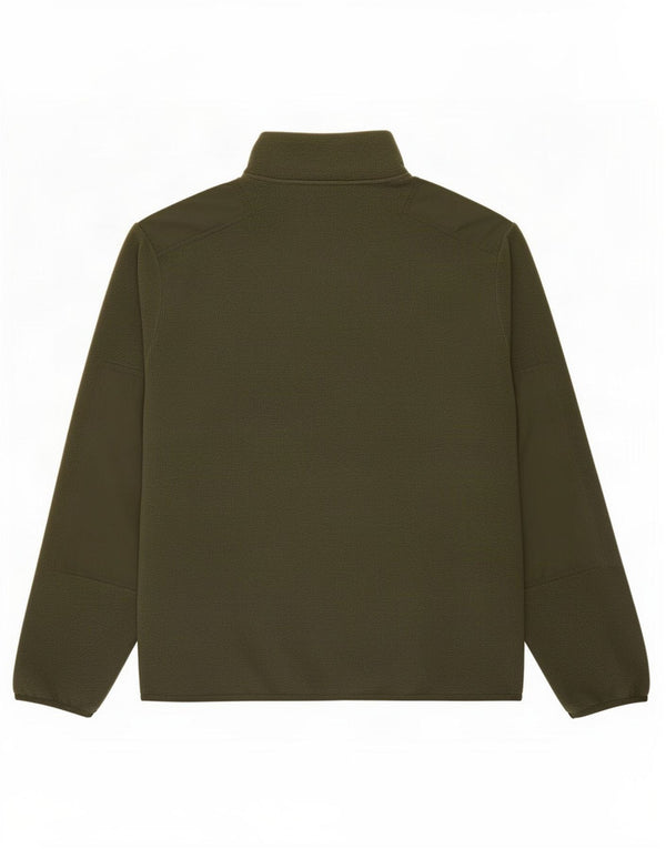 Maglione in pile Nike da uomo con zip e collo, grande, in poliestere kaki