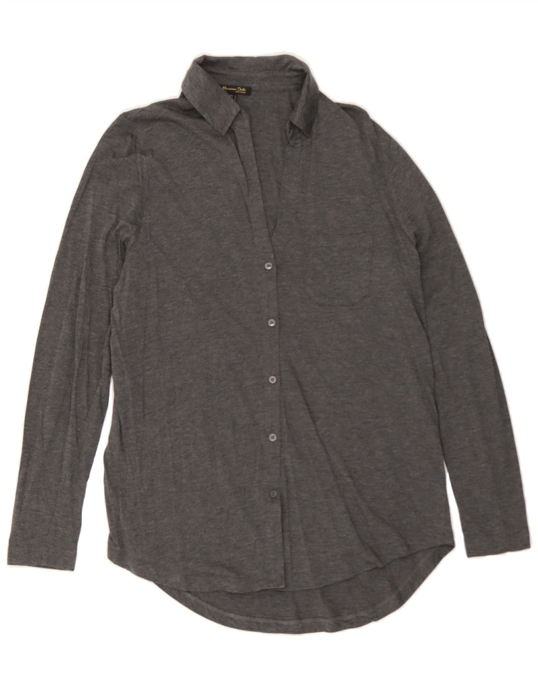 MASSIMO DUTTI Womens Shirt UK 10 Small Grey Cotton Vintage Massimo Dutti and Second-Hand Massimo Dutti from Messina Hembry 