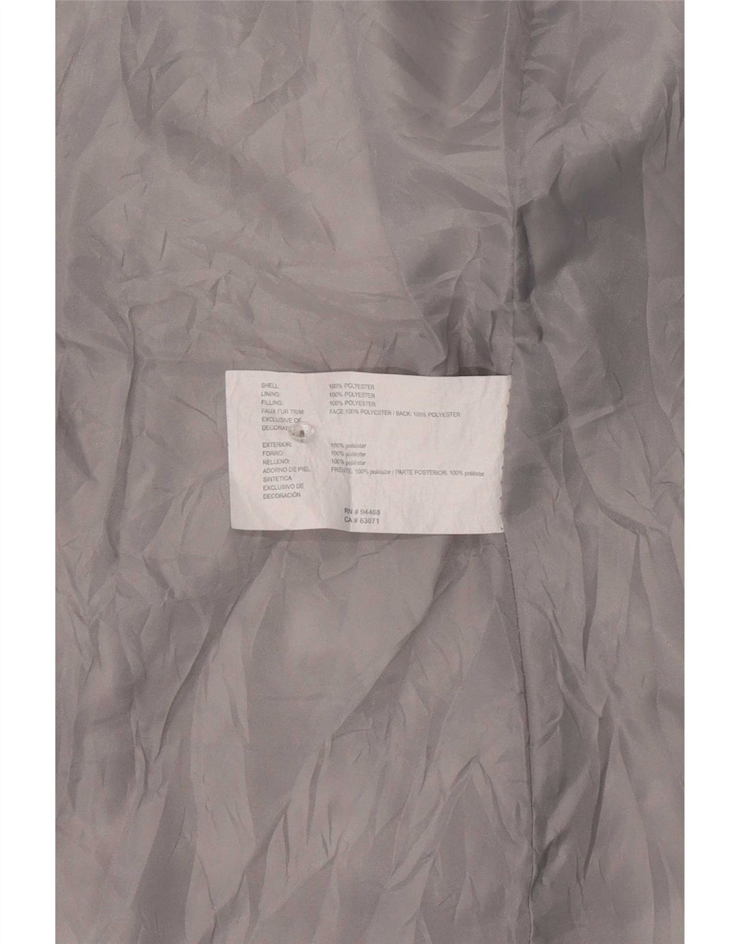 Giacca imbottita con cappuccio da donna Nautica UK 6 XS poliestere grigio