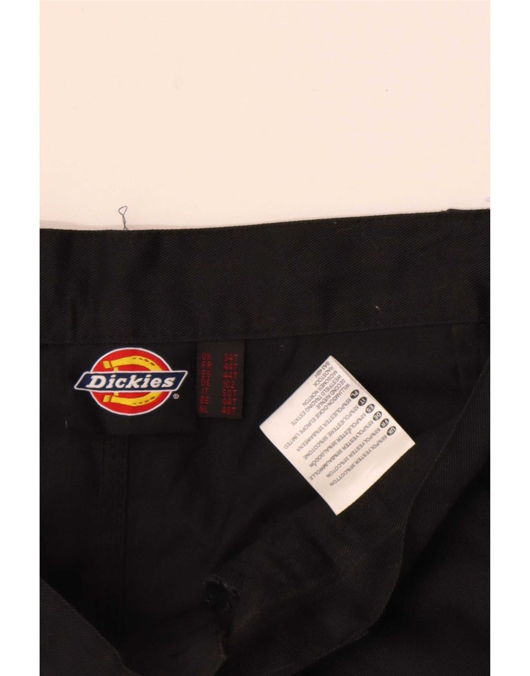 Pantaloni cargo dritti da uomo Dickies W34 L29 poliestere nero