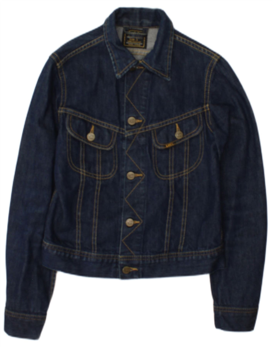 Giacca in denim da donna Lee UK 10 piccola in cotone blu navy