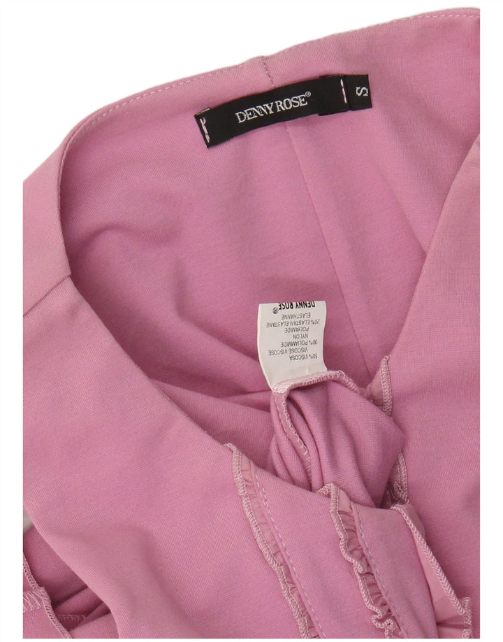DENNY ROSE Abito basic senza maniche da donna UK 8 piccolo in viscosa rosa