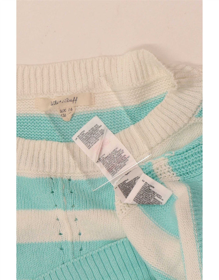 Maglione maglione con scollo a barca da donna di White Stuff UK 16 grande multicolore