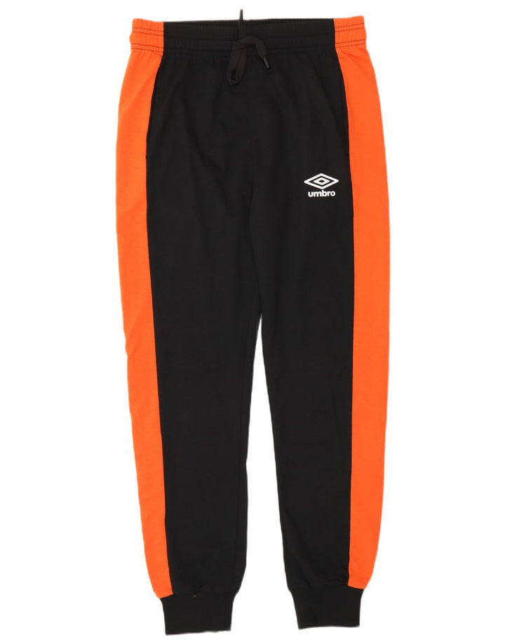 Pantaloni da tuta da uomo Umbro Joggers in cotone color block medio nero