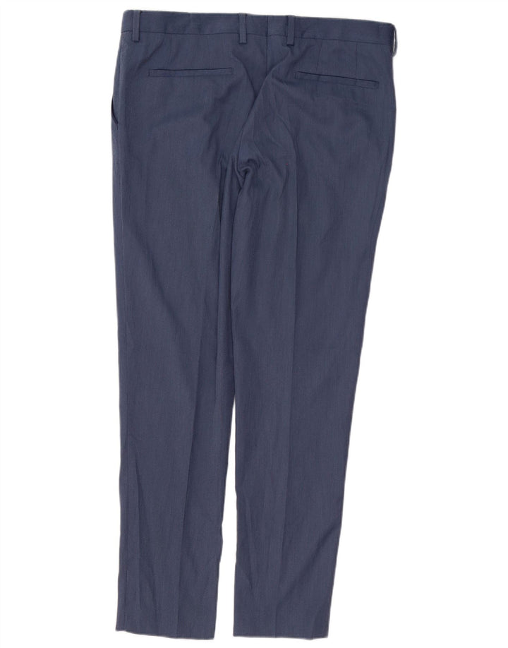 Pantaloni chino slim da uomo Zara EU 44 Large W34 L31 poliestere blu