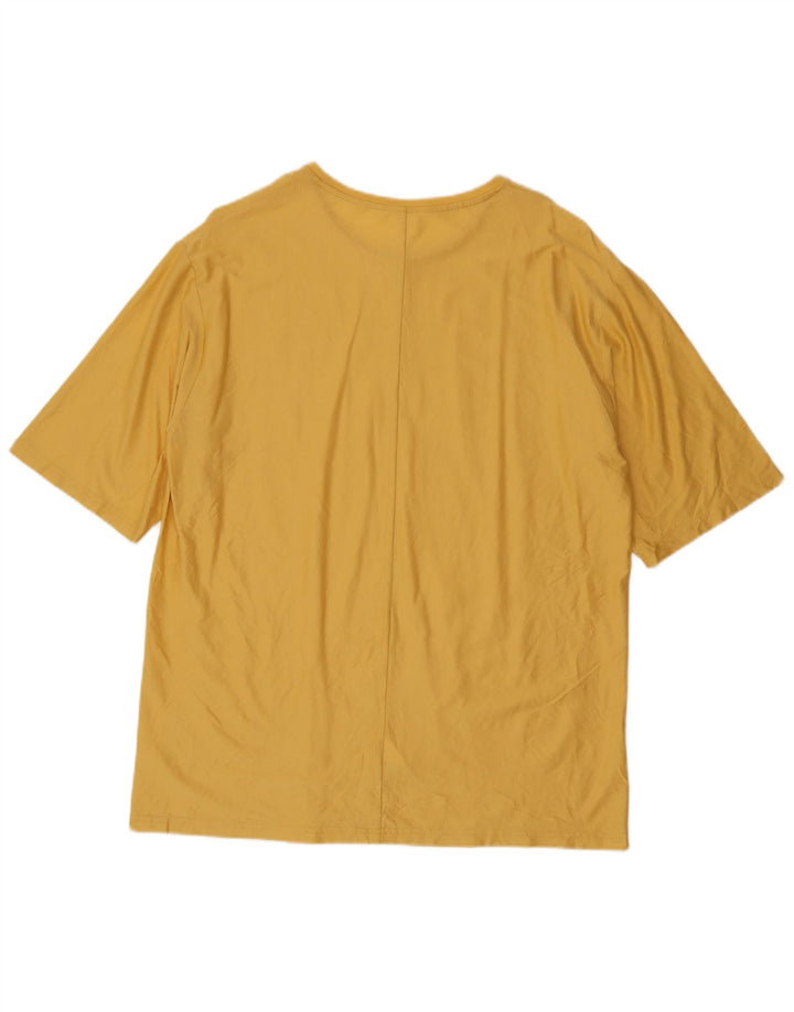 T-shirt da uomo Cos Top grande in cotone giallo