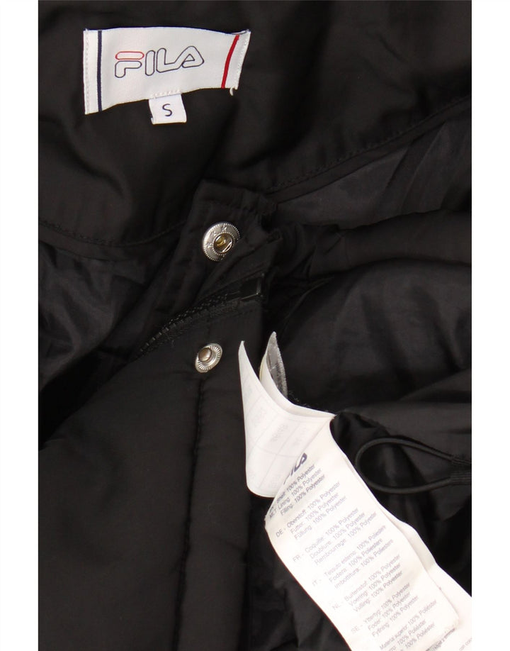 Giacca imbottita con cappuccio da uomo FILA UK 36 Small Poliestere color block nero