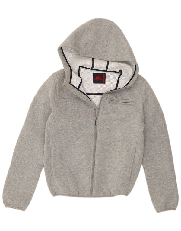 Maglione con cappuccio e zip da donna Kappa UK 10 piccolo grigio