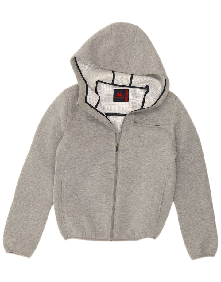 Maglione con cappuccio e zip da donna Kappa UK 10 piccolo grigio