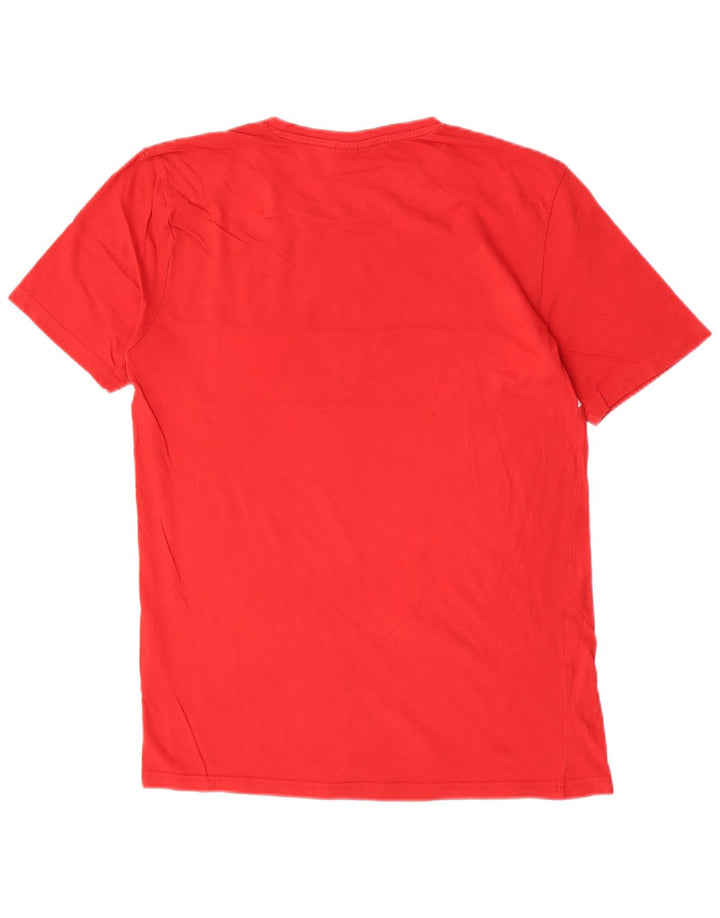 T-shirt grafica da uomo Fila Top in cotone color block rosso medio