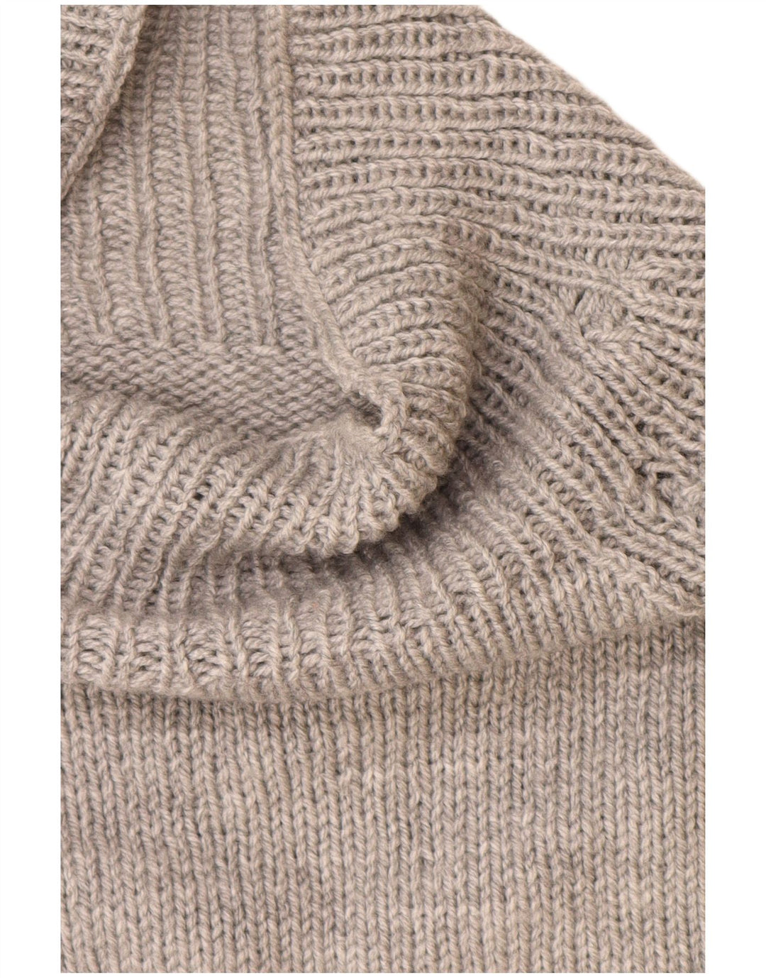 Maglione maglione collo alto da donna VINTAGE UK 14 grande grigio